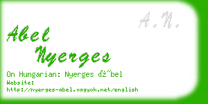 abel nyerges business card